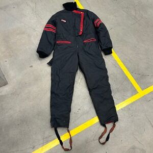 VINTAGE Scorpionwear Snowmobile Suit Womens Black Red Ski Winter Racing Coverall